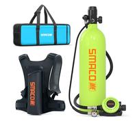 SMACO Mini Bouteille de Plongée S700 Plus 2L Petite Bouteille de Plongee Rechargeable Mini Bouteille d'oxygène Plongee 25-30 Minutes Bouteille Oxygene sous Marine Dispositif de Respiration