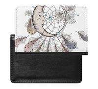 SMACQ Protecteur De Carte De Vaccination Plume Attrape-Rêves Portefeuille Pochette Etui De Protection