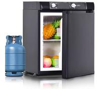 SMAD 12V 220V Gaz-40L- Frigo Camping Gaz pour Chalet Cabanon Caravane Fourgon Mobile-Home, Noir