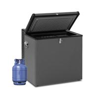 Smad Congélateur à Gaz, Congélateur Camping 12V 220V Gaz, Silencieux pour Maison Garage Camping, 70L, Noir