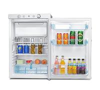 Smad Frigo Gaz 100L, Frigo Trimixte 12V 220V Gaz, avec Congélateur, Réfrigérateur Camping pour Camping Car, Caravane, Cabanon, Chalet, Mobile-home, Blanc