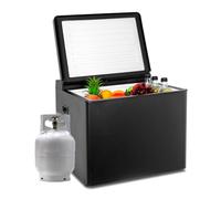 Smad Frigo Gaz 40L, Réfrigérateur Camping Car 12V 220V Gaz, Glacière à Absorption, 28/30mbar, Frigo Trimixte pour Camping, Camping car, Caravane