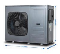 SMAD Pompe à Chaleur Air/Eau 12kW - Système Domestique avec WIFI - Tout-en-Un Calme à l'Intérieur - Chauffage & Eau Chaude