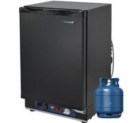 Smad Réfrigérateur à Gaz 40L, Frigo Trimixte 12V 220V Gaz, Frigo Camping Gaz pour Camping-Car, Caravane et Maison, Noir