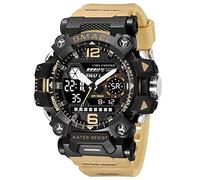 SMAEL 8072 Montre militaire d'extérieur numérique LED étanche pour homme, Kaki-8072, Sport