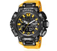 SMAEL Montre de sport étanche pour homme avec affichage de la date, affichage de la date, affichage LED, alarme, chronomètre SM-8053, jaune, Numérique