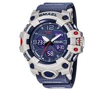 SMAEL Montre Numerique Homme Etanche Waterproof Digital Militaire Montres avec LED Lumière Alarme Et Calendrier Date Course À Pied Homme Montre Bracelet,Dark Blue