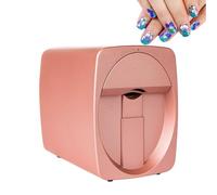 smafoseedding Appareil Mobile De Peinture À Ongles, Machine D'imprimante À Ongles 3D, avec Ensemble D'outils pour Les Ongles, Pratique À Transporter en Voyage/Fête/Événement/Extérieur Gold