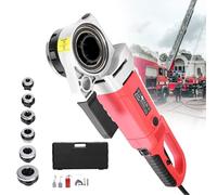 smafoseedding Kit De Filetage De Coupe De Tuyau, Machine De Filetage De Tuyau Robuste 2300 W, Outil De Plomberie Portable, Kit De Filetage De Tuyau avec Matrices, avec 6 Matrices