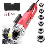 smafoseedding Kit D'outils De Filetage De Tuyaux, Machine À Filetage De Tuyaux Robuste De 2 300 W, Outil De Plomberie Portable, Entraînement Électrique Portatif, avec 6 Matrices (1/2" À 2")