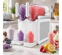 smafoseedding Machine À Granita Portable Et Machine À Glace À L'italienne,2 X 2 L,550 W,6 Programmes Prédéfinis,Panneau Tactile,Autonettoyante,Sécurité Enfant,Bac Récupérateur D'Égouttement en INOX