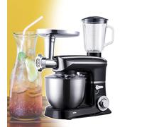 smafoseedding Mélangeur De Pâte, Batteur sur Socle Électrique, Grande Capacité pour Répondre À Divers Scénarios, Bouton Électronique, Réglage De La Vitesse 6 + P, Corps De Bordure en Métal Abs Black