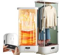 smafoseedding Nouveau Sèche-Linge À Vapeur, Fer À Vapeur Vertical Automatique Pliable sans Fil 900 W, Télécommande LED, Sèche-Linge Électrique pour Le Séchage des Vêtements Et des Tissus
