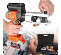 smafoseedding Pince à sertir hydraulique sans Fil 12t, Plage de sertissage 16-300 mm², Moteur sans balais et mandrin Rotatif à 360 °, Outil de sertissage de cosses de câble sans Fil, 2 Piles incluses