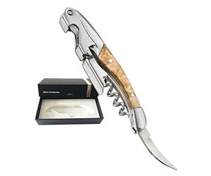 Smaier Tire Bouchon Poignée De Palissandre Tire Bouchon De Serveurs, Tout-en-Un Ouvre Bouteille et Couteau de Papier d'aluminium - Les Meilleurs Accessoires et Cadeaux de vin de Barre