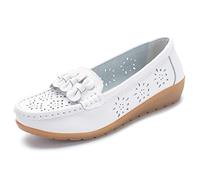 SMajong Mocassins Femme Chaussure Bateau Confort Loafers Plates Chaussures de Conduite Chaussures Décontractées