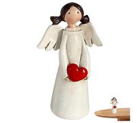 Small Angel Figurines, Small Angel Figurines, Resin Angel Statues Tenant du cœur, des Cadeaux d'ange de 3,7 Pouces pour Les Femmes Fille, décoration d'ange à Collectionner pour décoration de Table d