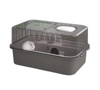 Small Animal Cage Acrylic, Transparent Hamster Hutch, Spacious and Breathable Layout, 18.11x12.2x9.45 inches Easy to Clean Habitat, Mice Cage for Hamsters, Gerbils, Guinea Pigs