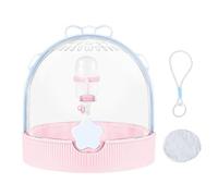 Small Animal Carrier - 7.09 inches Hamster Bunny Cage for Pets, Carry Case with Water Bottle Convenient Design, Outdoor Transport Accessory for Gerbil Bird Chinchilla Walking Camping Fishing Travel