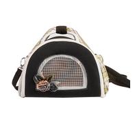 Small Animal Carrier - Sac de voyage pliable, transport de lapin portable | Étui à vititude de ventilation en filet, tapis de conteneur de l'écureuil confortable, porte-animaux de poche durable pour v