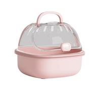 Small Animal Carrier with Water Bottle and View Window,Rose | Coque en plastique PP, intérieur spacieux, transport portable, panneau transparent