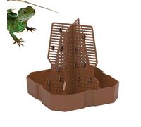 Small Animal Feeder, Chameleon Food Dish, Amphibian Foods Tray, Terrarium Feeding Bowl, 5.83x5.83x6.1 inches, Making It Perfect for Active Reptiles and Smalls Amphibians