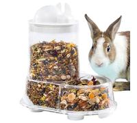 Small Animal Feeder | Plat alimentaire automatique du hamster, mangeoire de grande capacité avec porte-bouteille d'eau pour l'alimentation et traite la formation des lapins, conçue pour gérer facileme