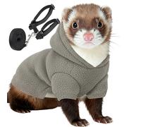 Small Animal Ferret Sweater | Cute Harness Outfit | Soft Comfortable Clothes for Ferrets Hamsters Squirrels Chinchilla Chihuahua Cats | Pet Apparel for Home Travel Outdoor Use Use