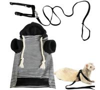 Small Animal Harness - Costume Soft Strawberry Pet | Apparel Warm Plush Pet Clothes, for Tiny Animals Rabbit Guinea Pig Hamster Cat Puppy Kitten Bearded Dragon