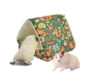 Small Animal House Cage - Portable Habitat for Hamsters Guinea Pigs | Metal Wire with Base, Ventilated Design for Easy Cleaning, Secure Pet Enclosure for Indoor Living and Travel 3.15x3.15 in