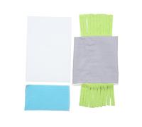 Small Animal Tassel Tunnel Nest Safe Detachable Hideout Tube House for Hamster Guinea Pig Rabbit Canvas Flannel Plastic Board 11.8 inch Length (Gris et Vert)