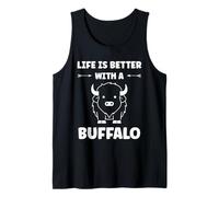 Small Animals Bison Funny Simple Life is Better with Buffalo Débardeur
