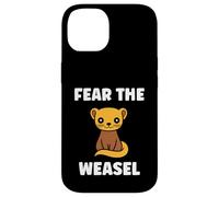 Small Animals Weasels Funny Minimalist Fear The Weasel Coque pour iPhone 14