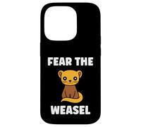 Small Animals Weasels Funny Minimalist Fear The Weasel Coque pour iPhone 14 Pro