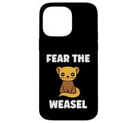 Small Animals Weasels Funny Minimalist Fear The Weasel Coque pour iPhone 14 Pro Max