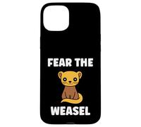 Small Animals Weasels Funny Minimalist Fear The Weasel Coque pour iPhone 15 Plus