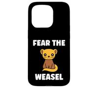 Small Animals Weasels Funny Minimalist Fear The Weasel Coque pour iPhone 15 Pro