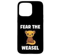 Small Animals Weasels Funny Minimalist Fear The Weasel Coque pour iPhone 15 Pro Max