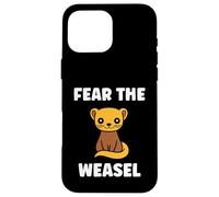 Small Animals Weasels Funny Minimalist Fear The Weasel Coque pour iPhone 16 Pro Max