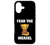 Small Animals Weasels Funny Minimalist Fear The Weasel Coque pour iPhone 17