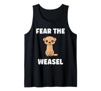 Small Animals Weasels Funny Minimalist Fear The Weasel Débardeur