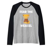 Small Animals Weasels Funny Minimalist Fear The Weasel Manche Raglan