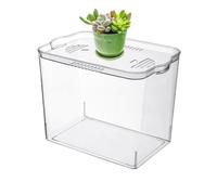Small Aquarium Cube Tank, Versatile Fish Bowl for Pet Fish, Shrimp, Turtles, Temporary Aquarium for Waterweed, Compact Habitat for Small Aquatic Pets, 14.17x10.43x11.61in