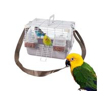 Small Bird Carrier Cage- 10.6x7.9x7.9in Lightweight Parrot cageWith Handle, Heavy Duty Animal Supply | Cockatiel, Pivoine, Pearl Finch Pet cageFor Travel, Home, Outdoor Use, And Aviary Birds
