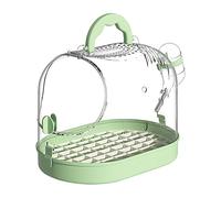 Small Bird Travel Box, Bird Cage, Portable Parrot Carrier with Bottom Tray, Secure Door Lock, Light Handle, and Ventilation for Home Or Outdoor, 9.06x6.1x6.89 inches Green