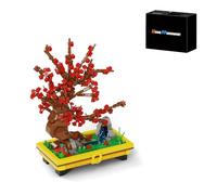 Small Bricks Cherry Blossom Tree Building Block Kit DIY Home decoration Potted Plant Flower Botanical Construction Toy Miniature Landscape Model of Plants for 14+ Adult (63005-Rose)