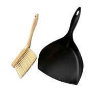 Small Broom And Dustpan Set - Wooden Handle Dense Bristles | Mini Hand Broom and Brush Combo for Kitchen Bedroom Living Room Counter Crumbs Pet Litter