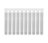 Small Bubble Wands Heart Shaped Transparent Bubble Blower Party Favors for Wedding Outdoor Activities 10PCS Plastic Durable