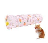 Small Bunny Tunnel, Pet Exercise Tubes, 18.11x6.3in Foldable Toy Bunny Tunnels, Interactive Toys Play Ball, Hiding and Resting for Rabbits, Ferrets, Hamsters, Chinchillas