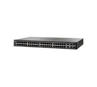Small Business SF300-48PP - Commutateur - C3 - Géré - 48 x 10/100 (PoE+) + 2 x SFP Gigabit combiné + 2 x 10/100/1000 - de bureau, Montable sur rack -